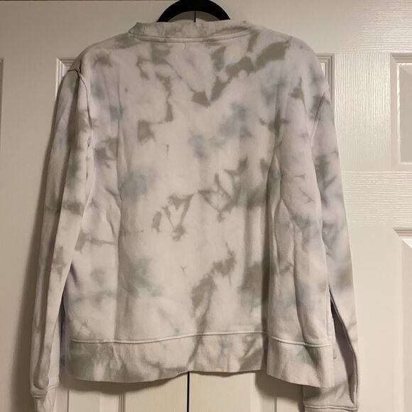 Butter White With Grey tie Dye Sweatshirt - Picture 7 of 8